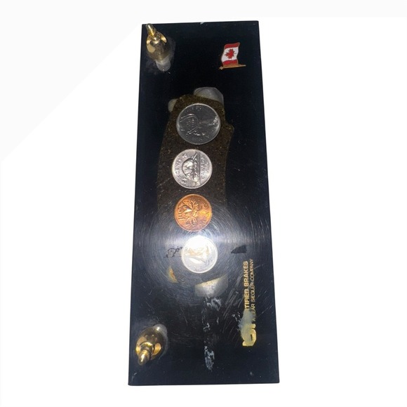 Vintage 1980 Certified Brakes Lear Siegler Company Canadian Coin Display. - Picture 5 of 10